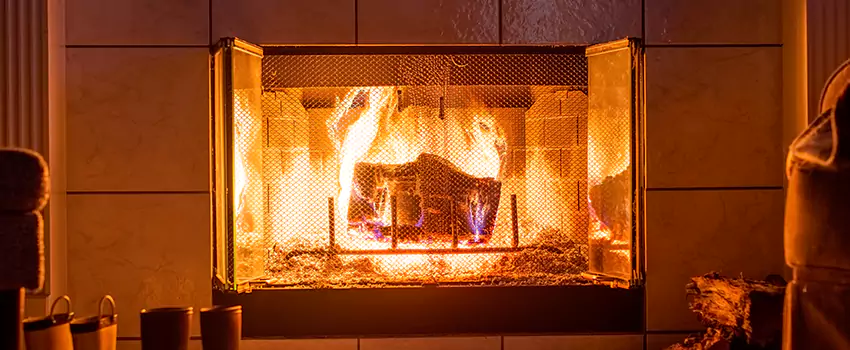 Mendota Hearth Landscape Fireplace Installation in Old Bridge, New Jersey